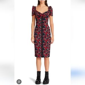 NWT BETSY JOHNSON Strawberry Fields Dress XS